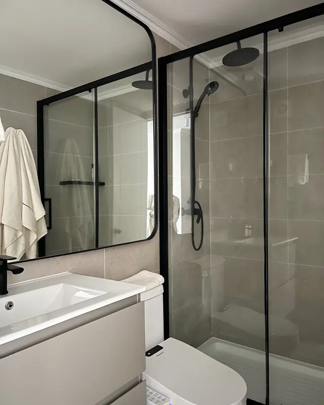 Departamento · antes y después · Baño
