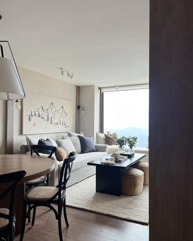 Refugio de ski · Living